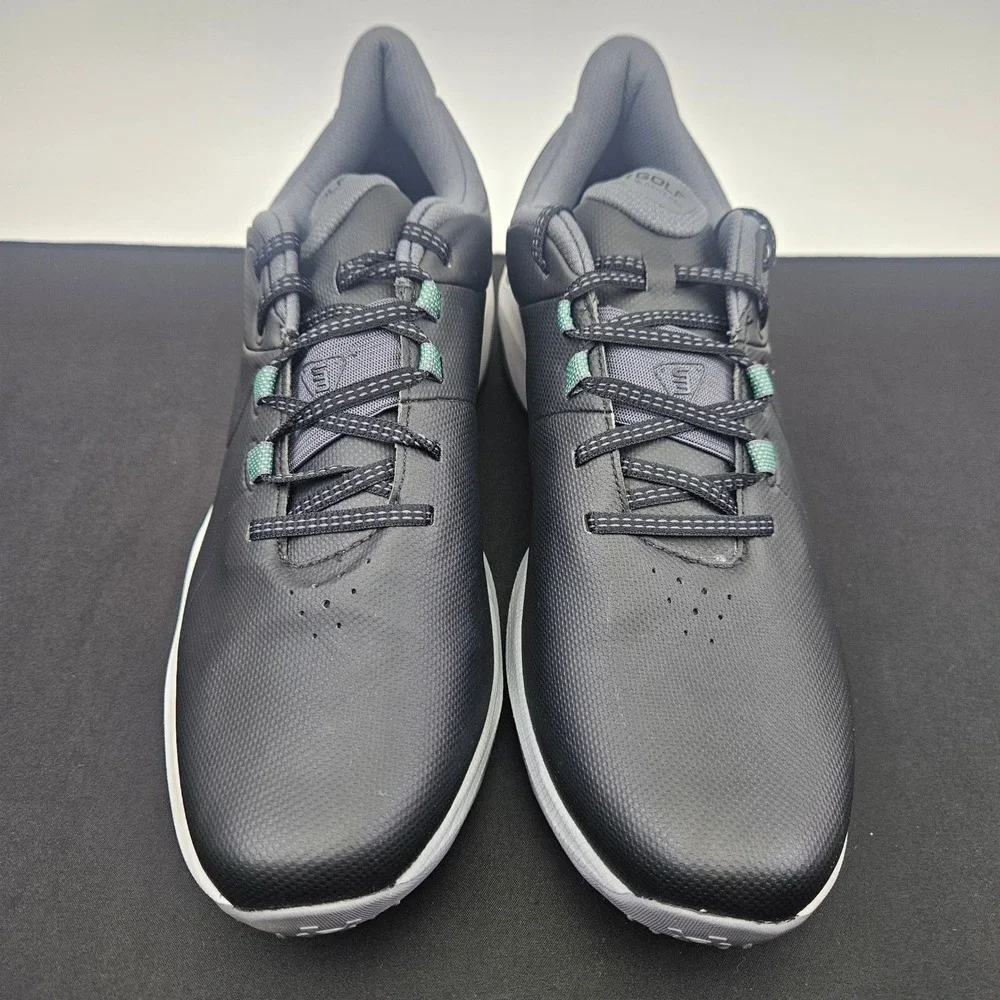 Under Armour Mens HOVR Drive Pro Spikeless Golf Shoes Black‎ Grey 3026920-002 12